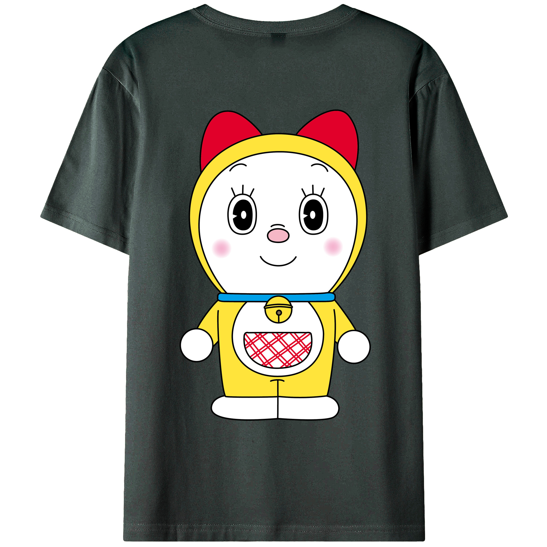 （画像用） ドラえもん ドラミ Doraemon Dorami 綿100％ メンズ半袖Tシャツ（バックプリント） 通気性